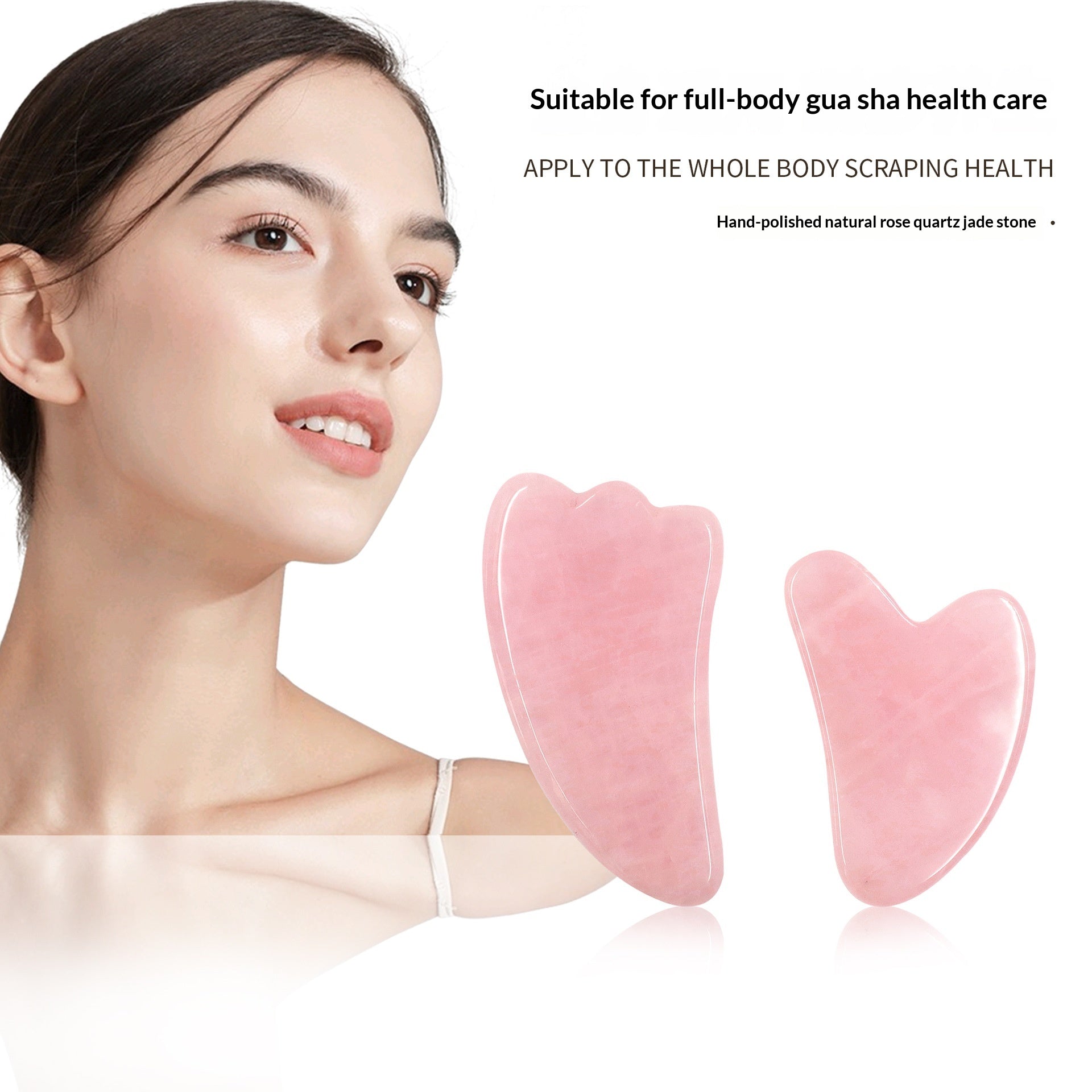Jade & Rose Quartz Gua Sha Massager product photo 3
