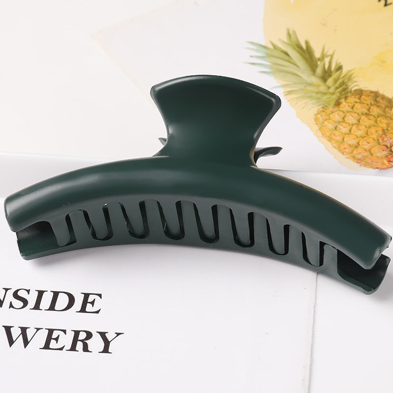 Large Hair Claw Clip, Dark Green