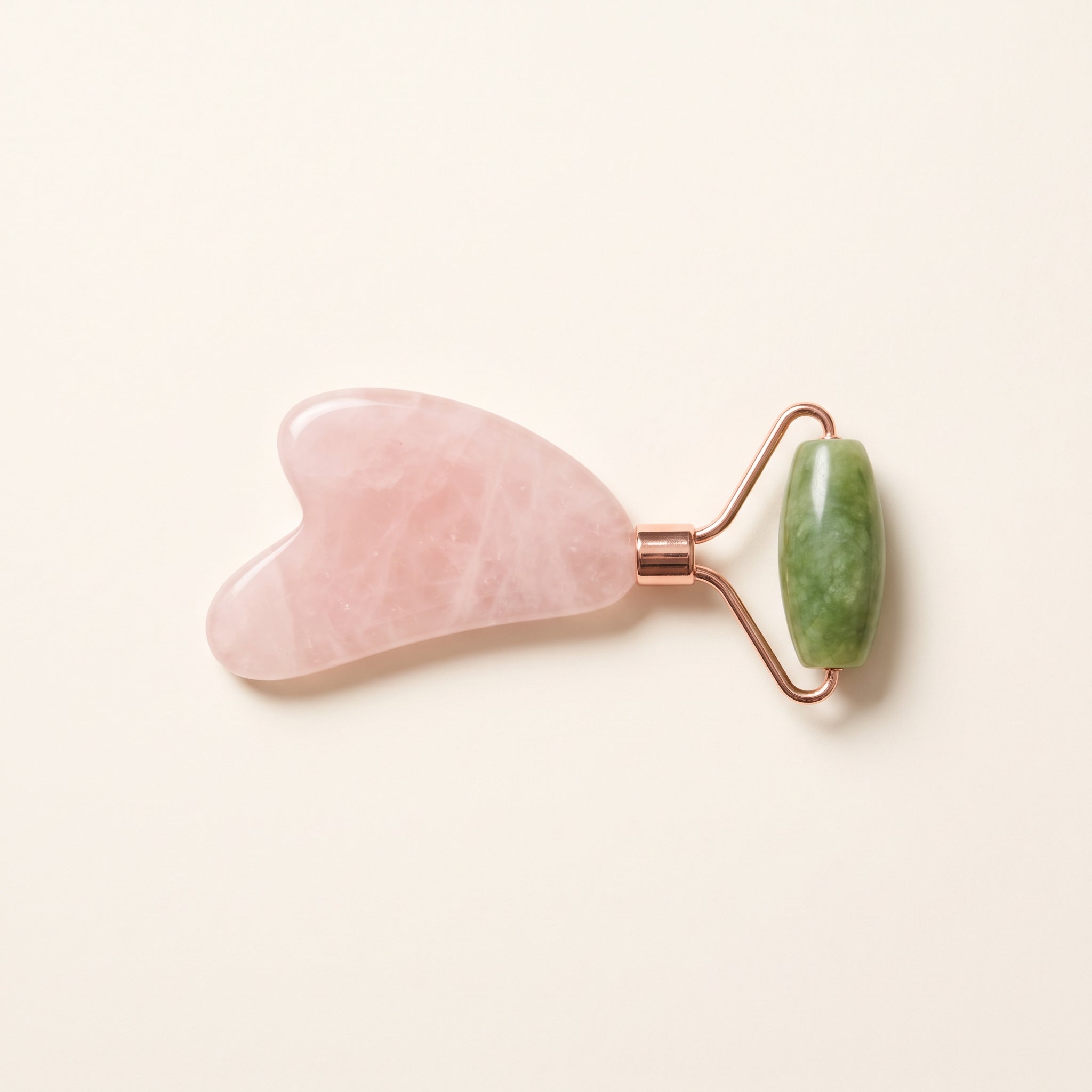 Jade & Rose Quartz Gua Sha Massager