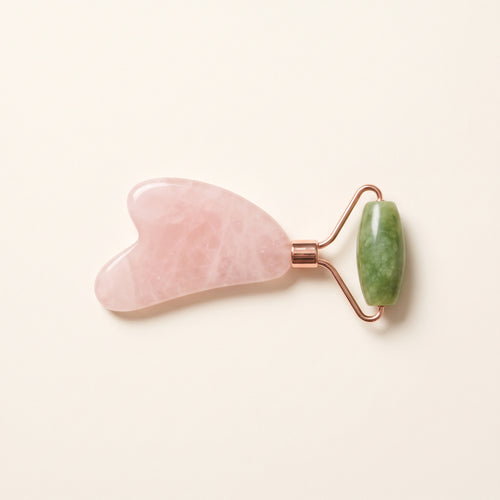 Jade & Rose Quartz Gua Sha Massager